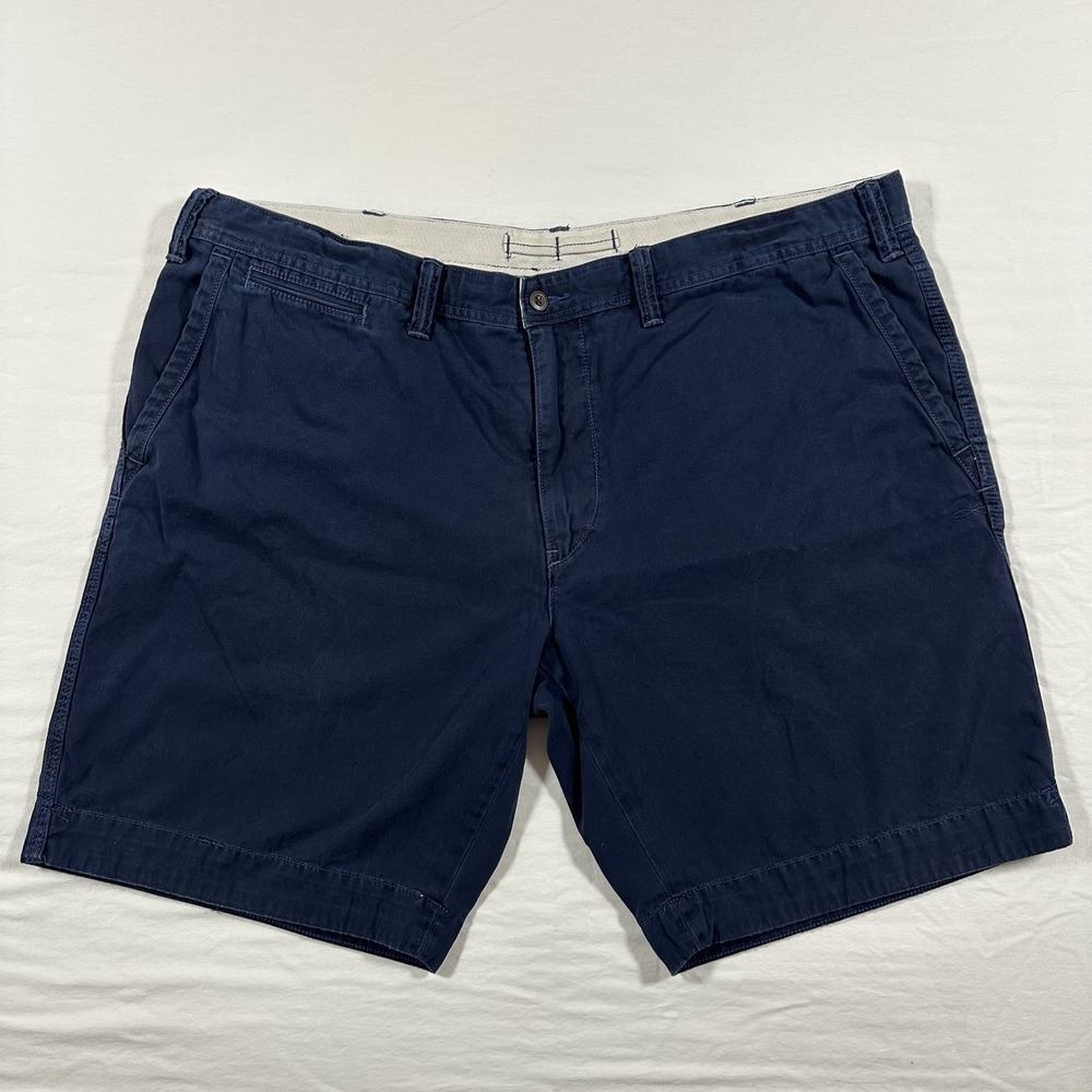 Polo Ralph Lauren Shorts Mens 42 Navy Blue Flat Front Casual Classic Preppy
